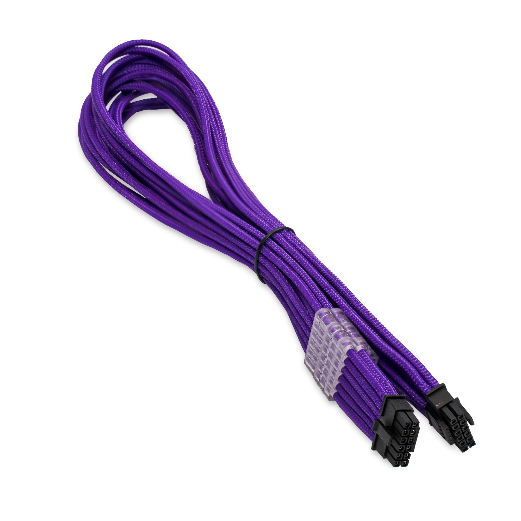 A large main feature product image of GamerChief 12VHPWR 60cm Male to Male Sleeved Cable (Purple)