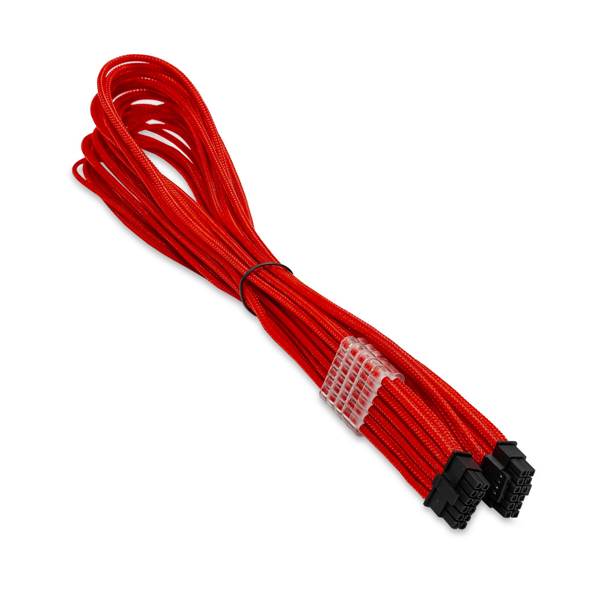 A large main feature product image of GamerChief 12VHPWR 60cm Male to Male Sleeved Cable (Red)