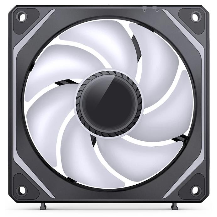 A large main feature product image of Jonsbo ZL-120 ARGB 120mm PWM Modular Fan 3-Pack (Black)