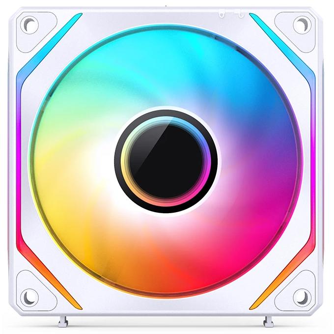 A large main feature product image of Jonsbo ZL-120 ARGB 120mm PWM Modular Fan 3-Pack (White)