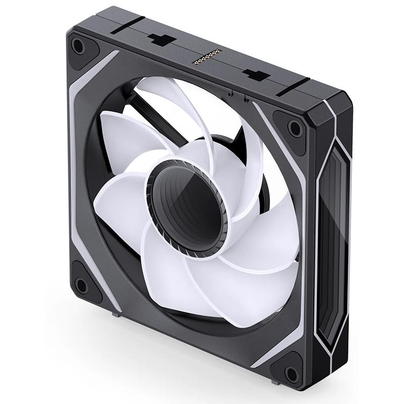 A large main feature product image of Jonsbo ZL-120 ARGB 120mm PWM Reverse Blade Modular Fan 3-Pack (Black)