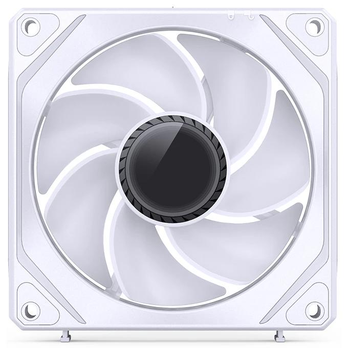 A large main feature product image of Jonsbo ZL-120 ARGB 120mm PWM Reverse Blade Modular Fan 3-Pack (White)