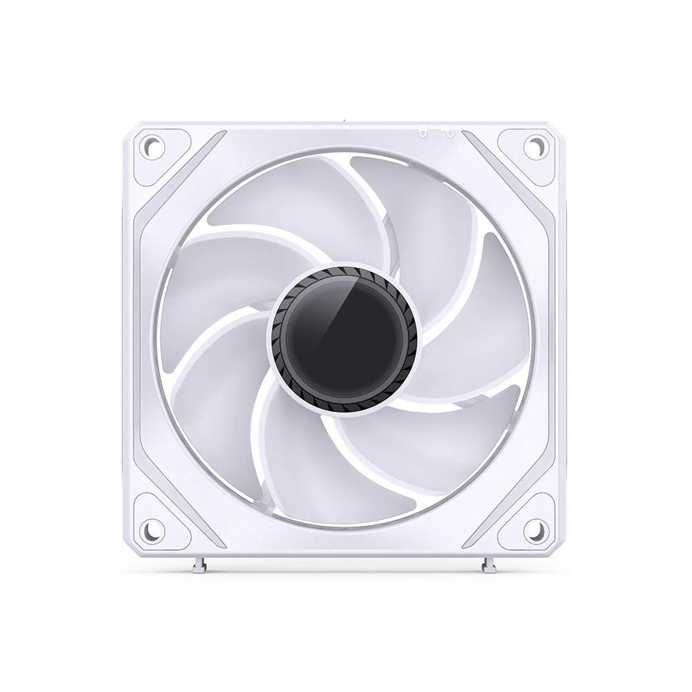 A large main feature product image of Jonsbo ZL-120 ARGB 120mm PWM Reverse Blade Modular Fan 3-Pack (White)