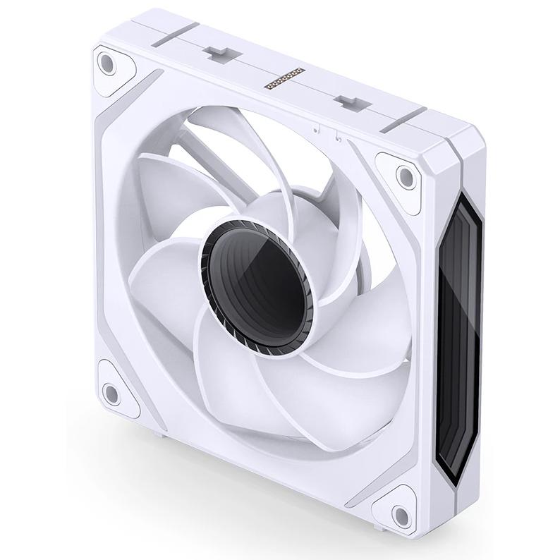 A large main feature product image of Jonsbo ZL-120 ARGB 120mm PWM Reverse Blade Modular Fan 3-Pack (White)