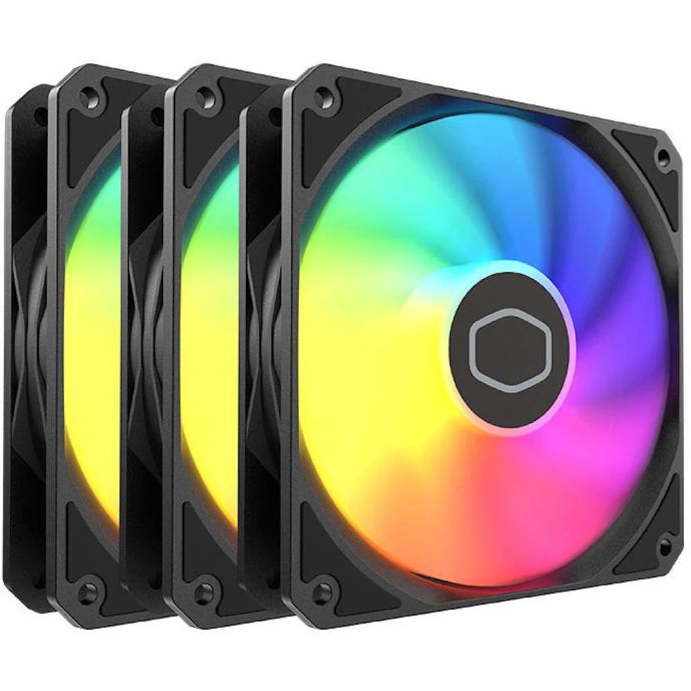 Cooler Master MF120 Lite - 120mm ARGB PWM Fan 3-Pack (Black)