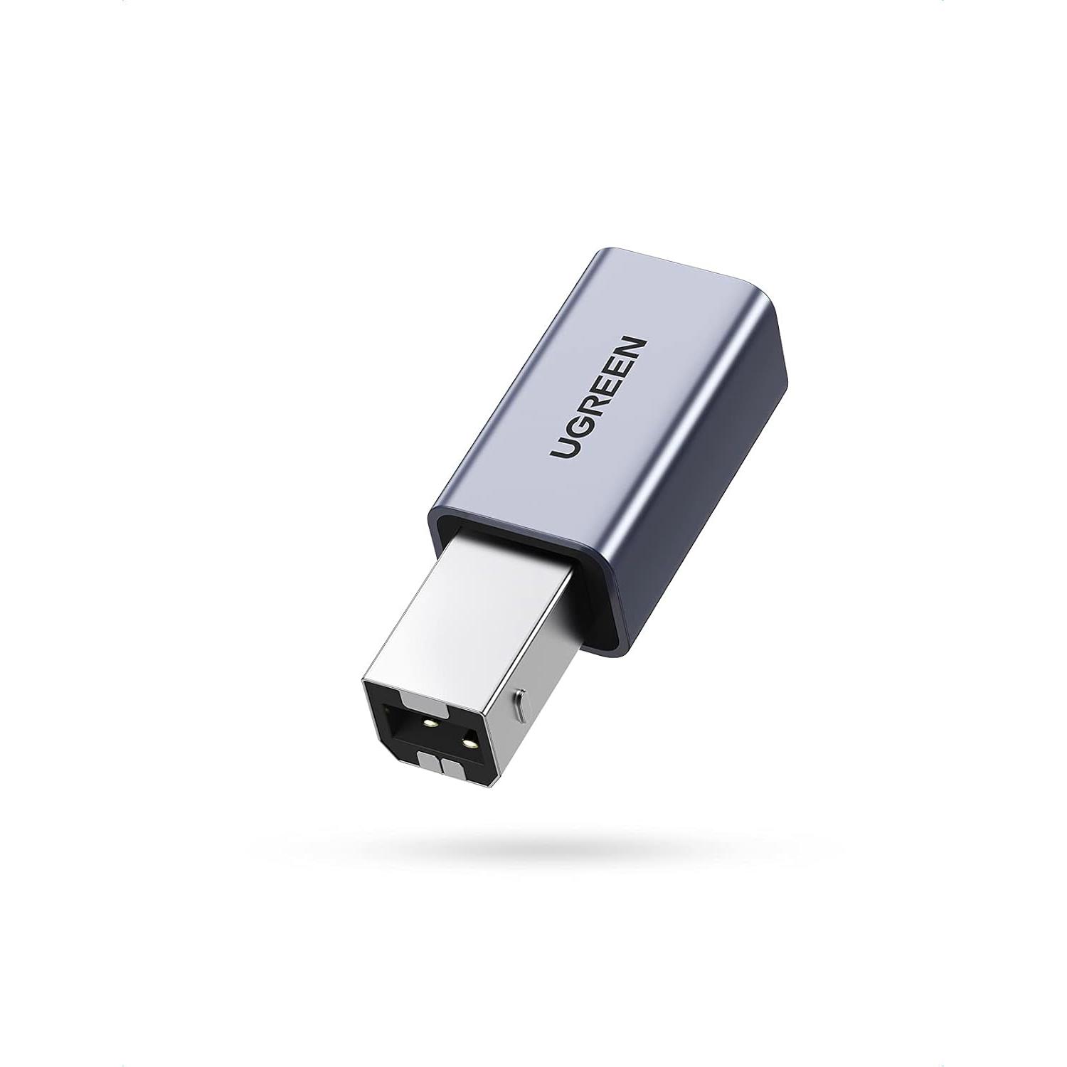 A large main feature product image of UGREEN USB Type-C Female to USB Type-B Male Adapter