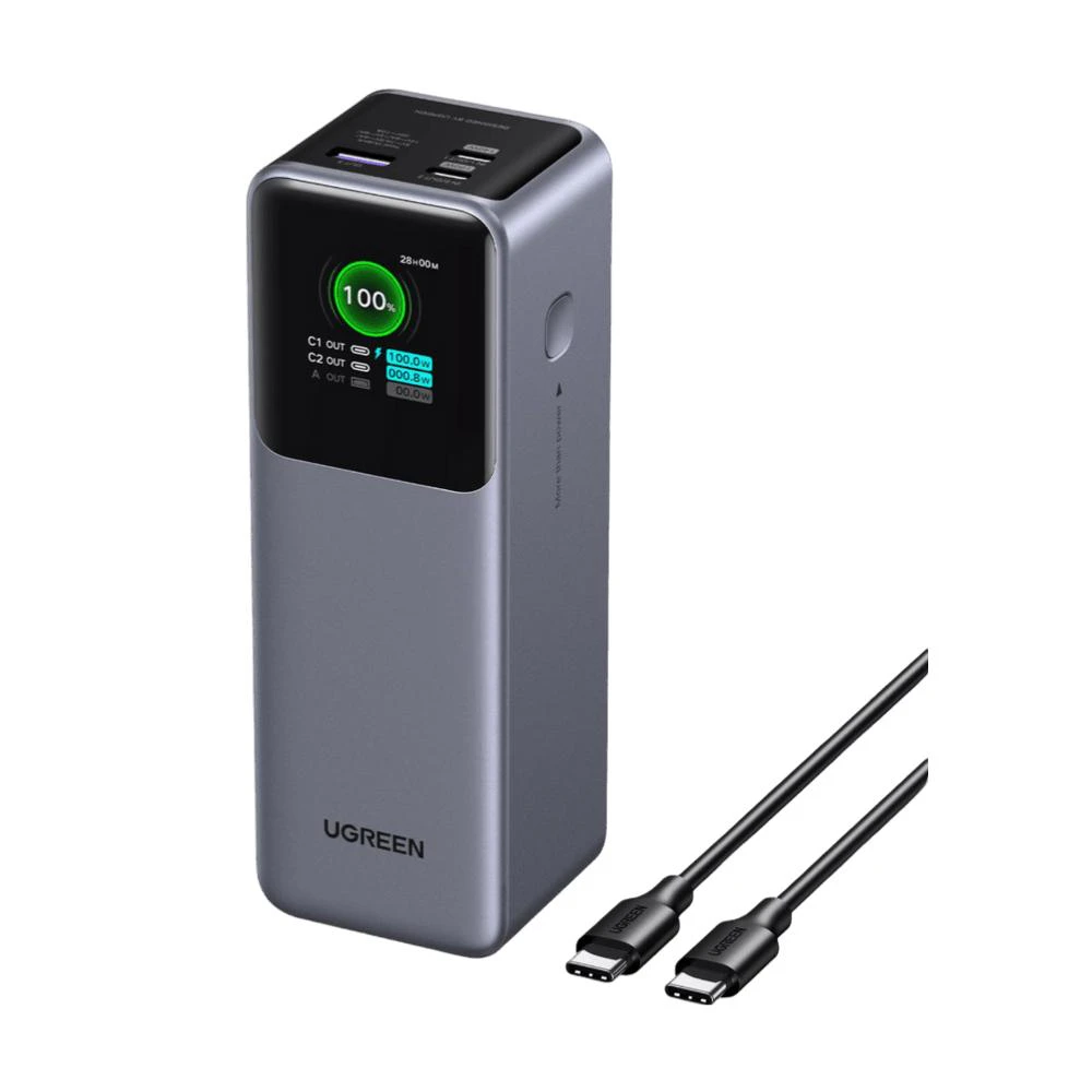 UGREEN Nexode 200W 25000mAh 3-Port Power Bank with Digital Display