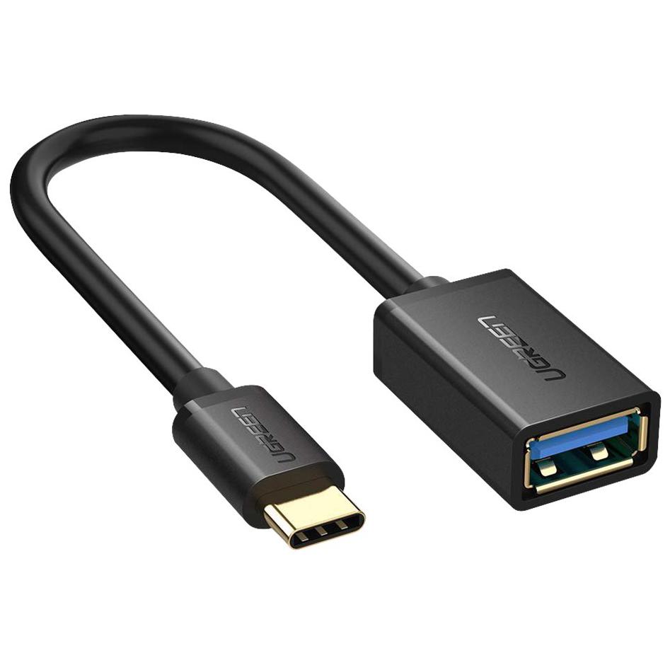 A large main feature product image of UGREEN USB 3.1 Gen 1 Type-C Male to USB 3.0 Type-A Female Adapter Cable (15cm)