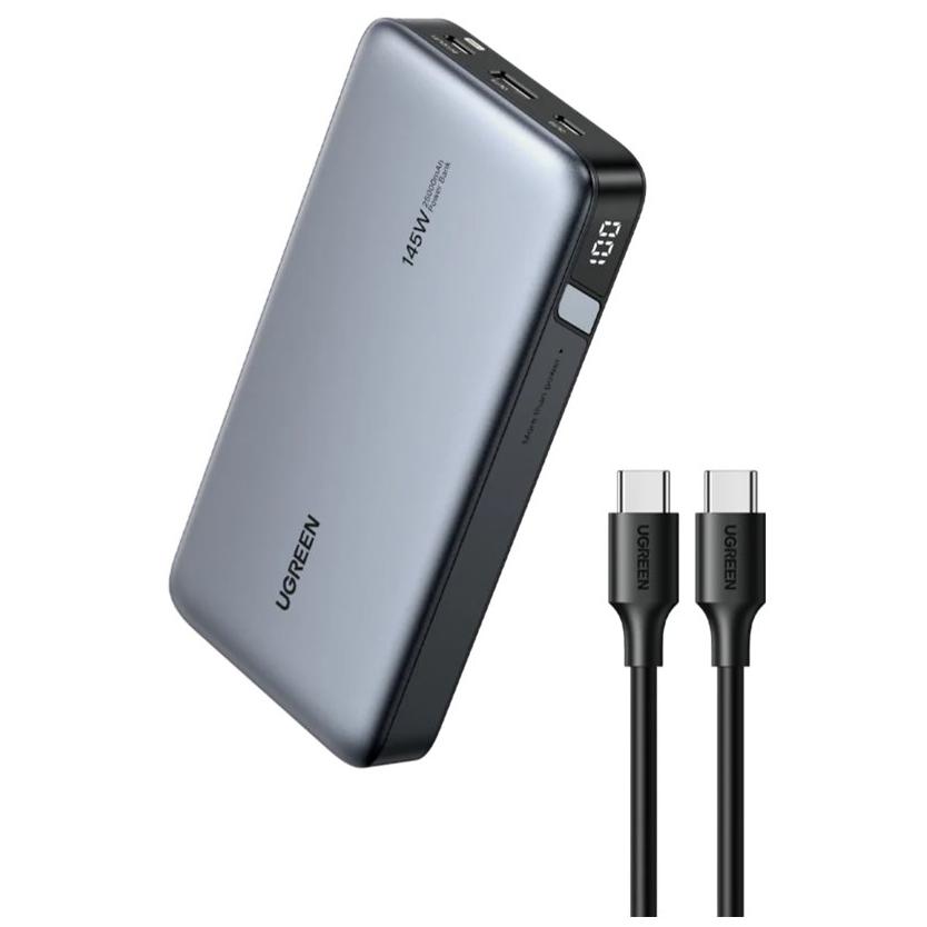 A large main feature product image of UGREEN 145W 25000mAh 3-Port Power Bank
