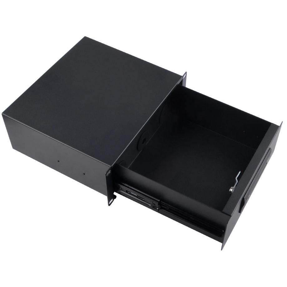 A large main feature product image of DeskPi RackMate 10" 2U Rackmount Lockable Drawer for T0/T1