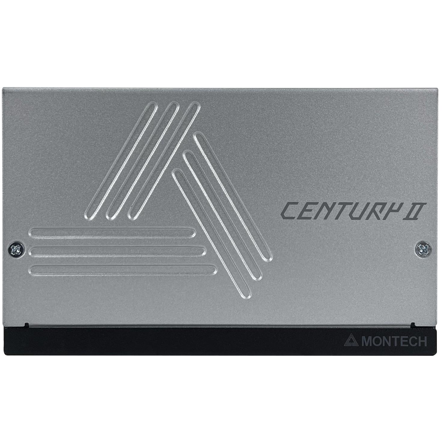 A large main feature product image of Montech CENTURY II 1050W Gold ATX 3.1 PCIe 5.1 Modular PSU