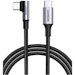 A product image of UGREEN USB 2.0 Type-C to Type-C 90 Degree 100W PD Braided Cable (2m)