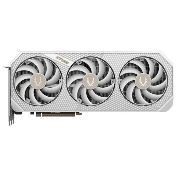 A large main feature product image of ZOTAC Gaming GeForce RTX 5090 Solid OC 32GB GDDR7 - White