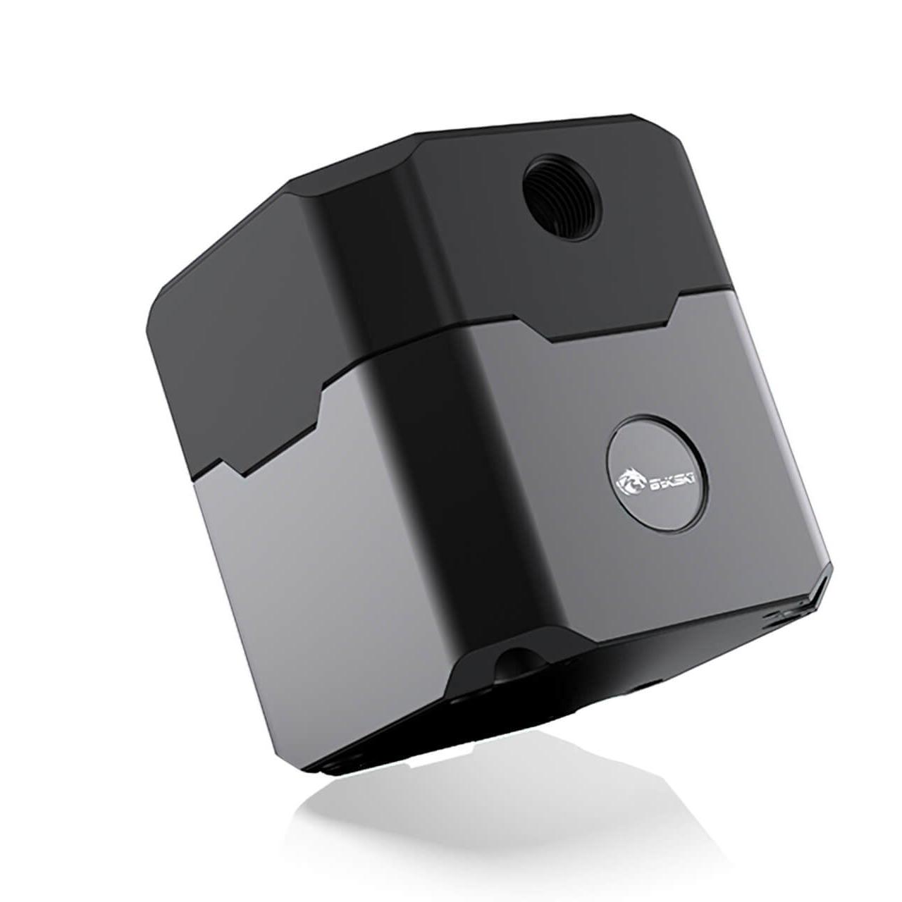 A large main feature product image of Bykski PWM D6 Pump w/ Acetal Top