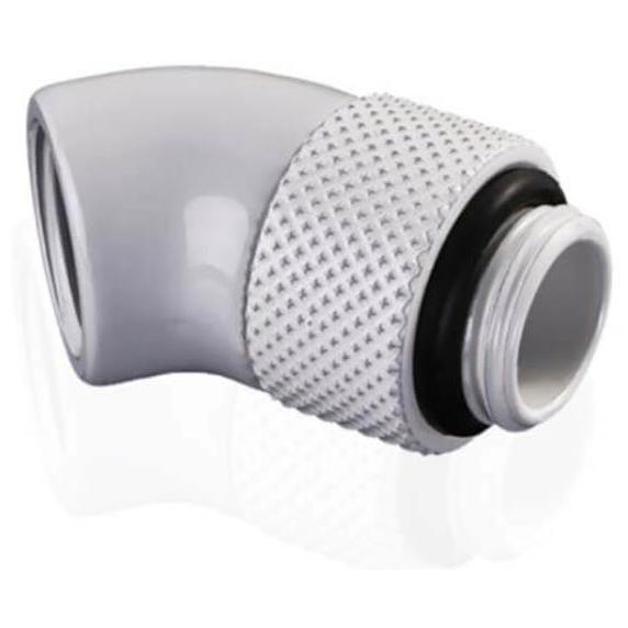 A large main feature product image of Bykski G1/4" 45 Degree Rotary Fitting (White)