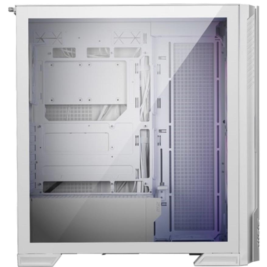 A large main feature product image of MSI MPG Velox 300R Airflow PZ Mid Tower Case - White