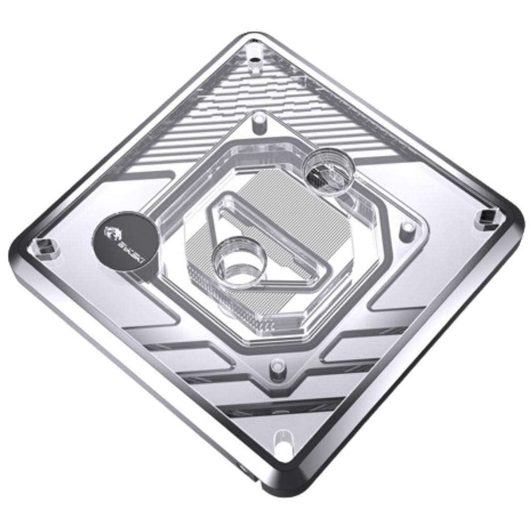 A large main feature product image of Bykski XPR-MK V5 ARGB Intel CPU Water Block (Clear)