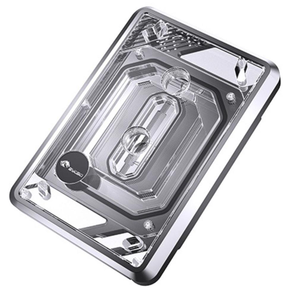A large main feature product image of Bykski XPR-MK V5 ARGB AMD CPU Water Block (Clear)