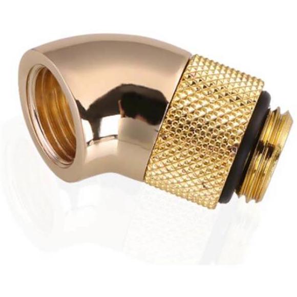 A large main feature product image of Bykski G1/4" 45 Degree Rotary Fitting (Gold)