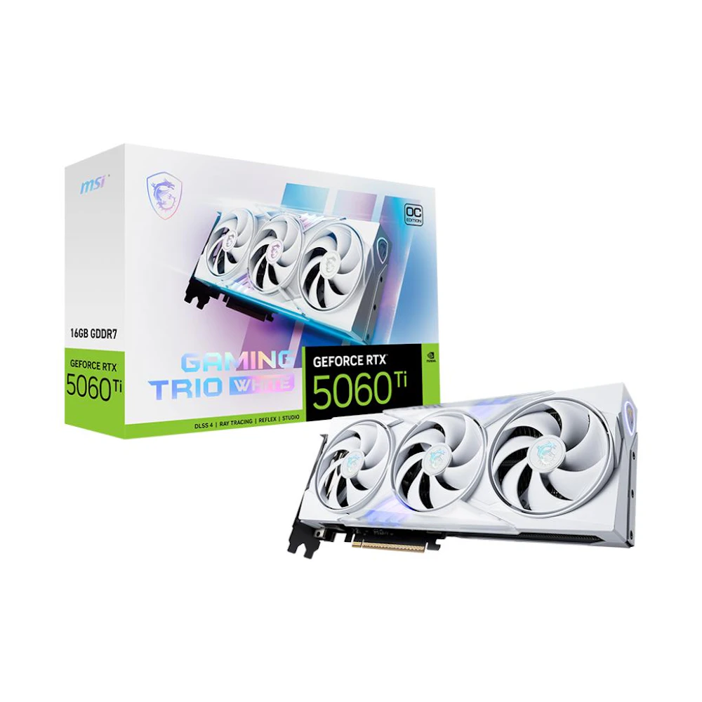 MSI GeForce RTX 5060 Ti 16GB GDDR7 GAMING TRIO OC (White)