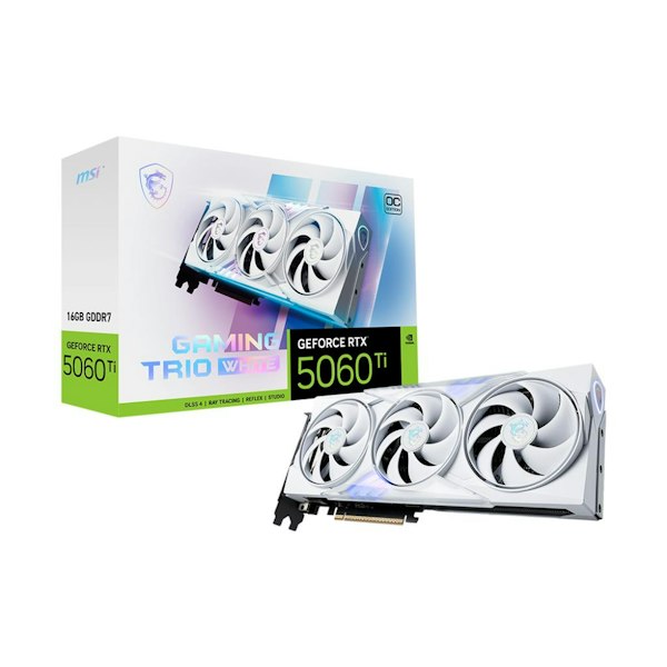 MSI GeForce RTX 5060 Ti 16GB GDDR7 GAMING TRIO OC (White)