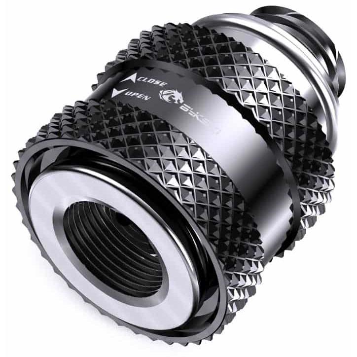 A large main feature product image of Bykski G1/4" Pull Drain Valve Fitting (Black)