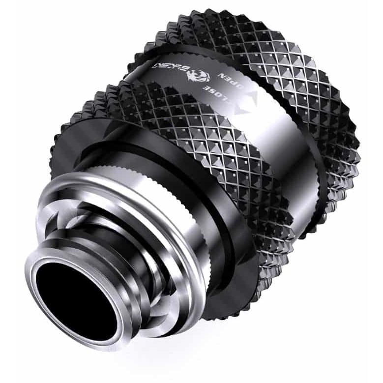A large main feature product image of Bykski G1/4" Pull Drain Valve Fitting (Black)