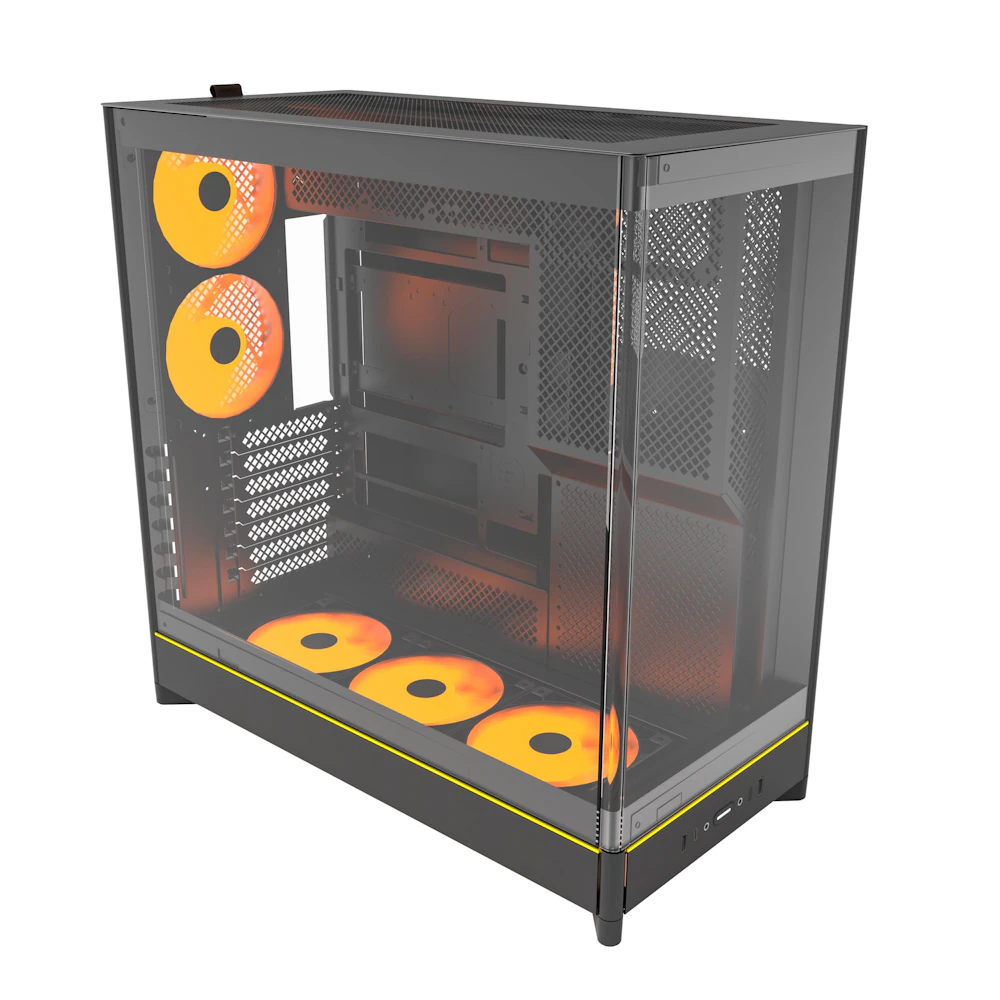 Montech HS02 PRO Glass Reversible Layout Mid Tower Case (Black)