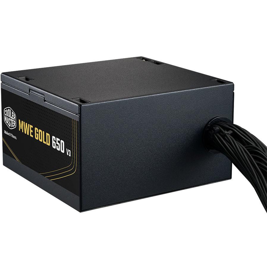 A large main feature product image of Cooler Master MWE V3 650W Gold ATX 3.1 PSU