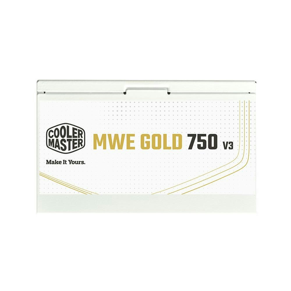 A large main feature product image of Cooler Master MWE V3 750W Gold ATX 3.1 PSU (White)
