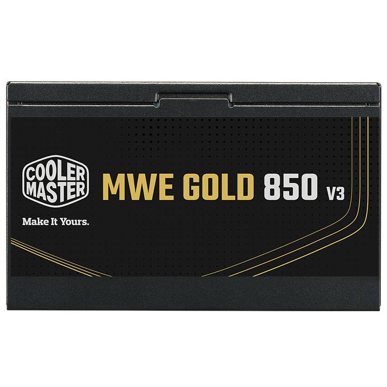 A large main feature product image of Cooler Master MWE V3 850W Gold ATX 3.1 PSU