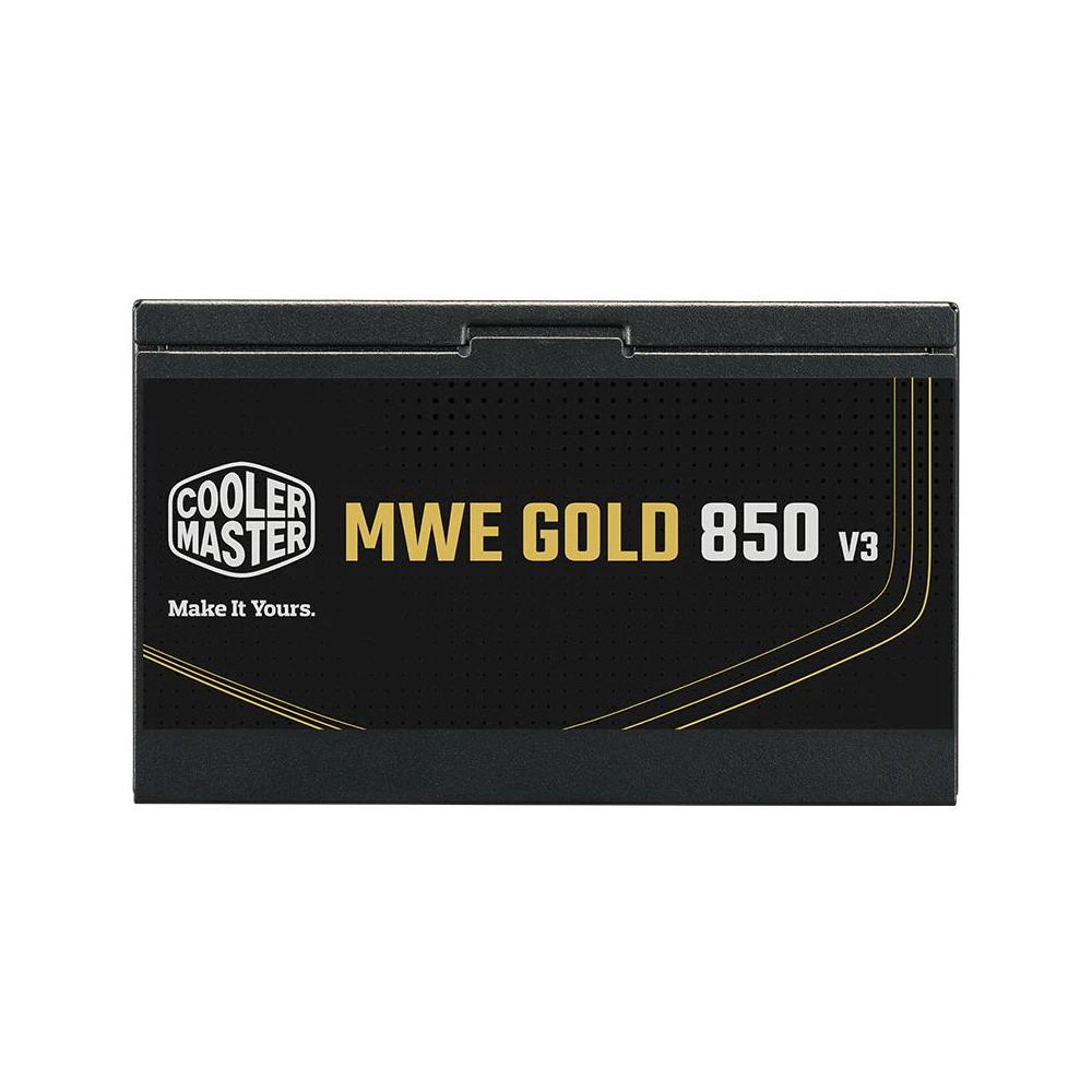 A large main feature product image of Cooler Master MWE V3 850W Gold ATX 3.1 PSU