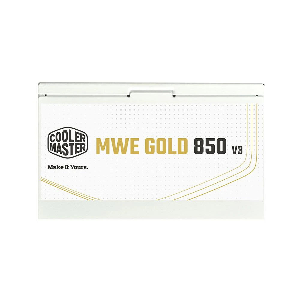 A large main feature product image of Cooler Master MWE V3 850W Gold ATX 3.1 PSU (White)