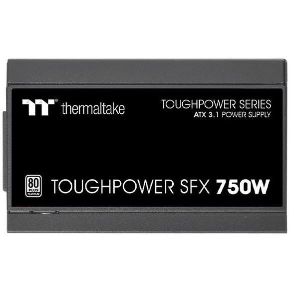 A large main feature product image of Thermaltake Toughpower SFX - 750W Platinum PCIe 5.1 ATX 3.1 Fully Modular PSU
