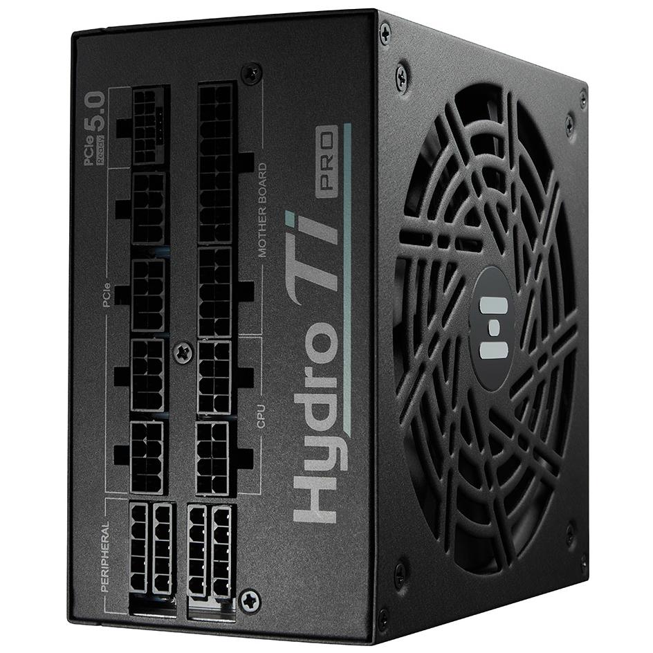A large main feature product image of FSP Hydro Ti PRO 1000W Titanium PCIe 5.1 ATX 3.1 Modular PSU
