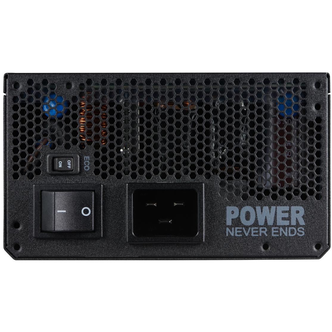 A large main feature product image of FSP Mega TI 1350W Titanium PCIe 5.1 ATX 3.1 Modular PSU