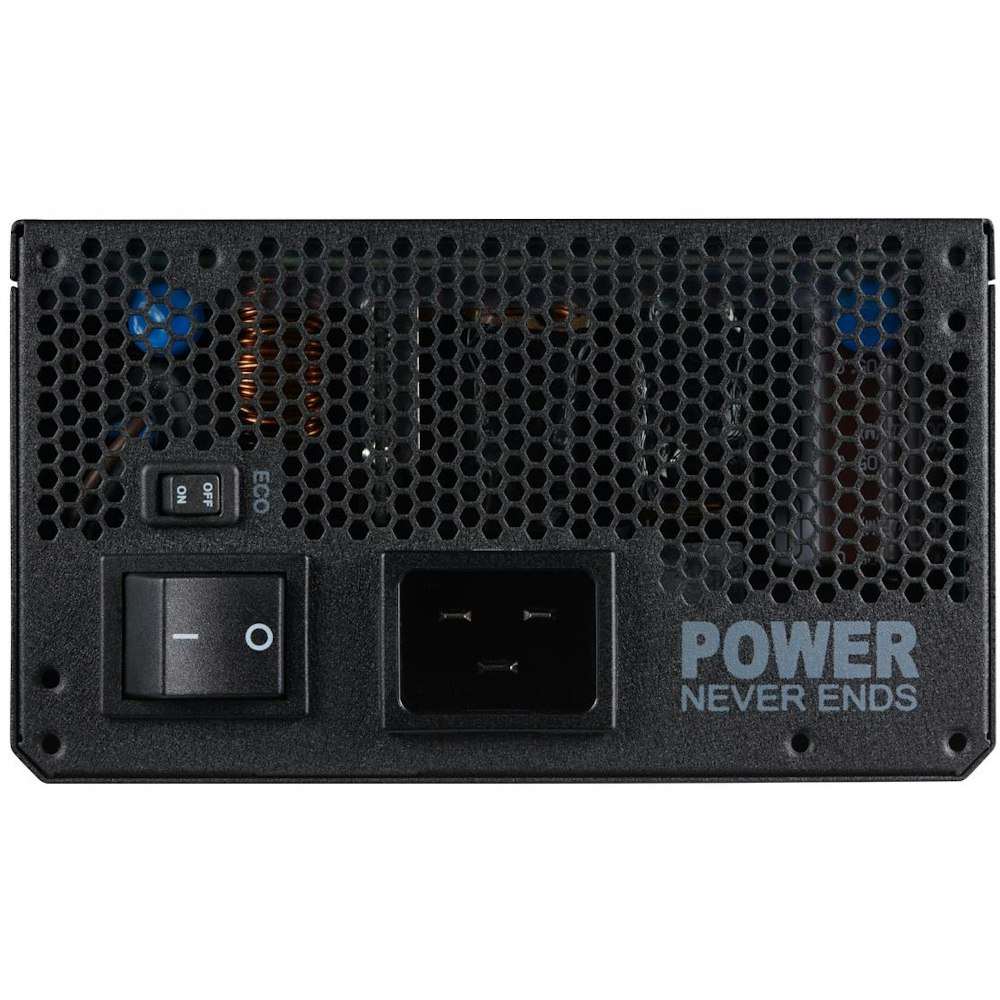 A large main feature product image of FSP Mega TI 1350W Titanium PCIe 5.1 ATX 3.1 Modular PSU