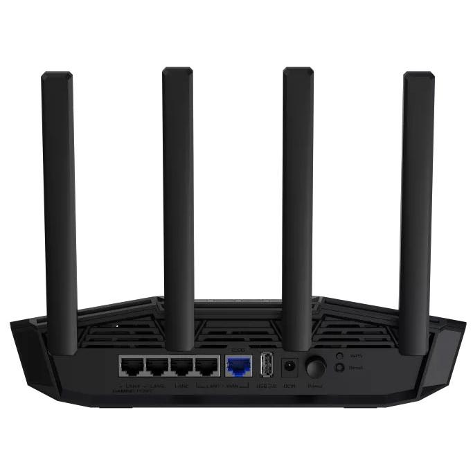 A large main feature product image of ASUS TUF-BE3600 Dual Band WiFi 7 Gaming Router