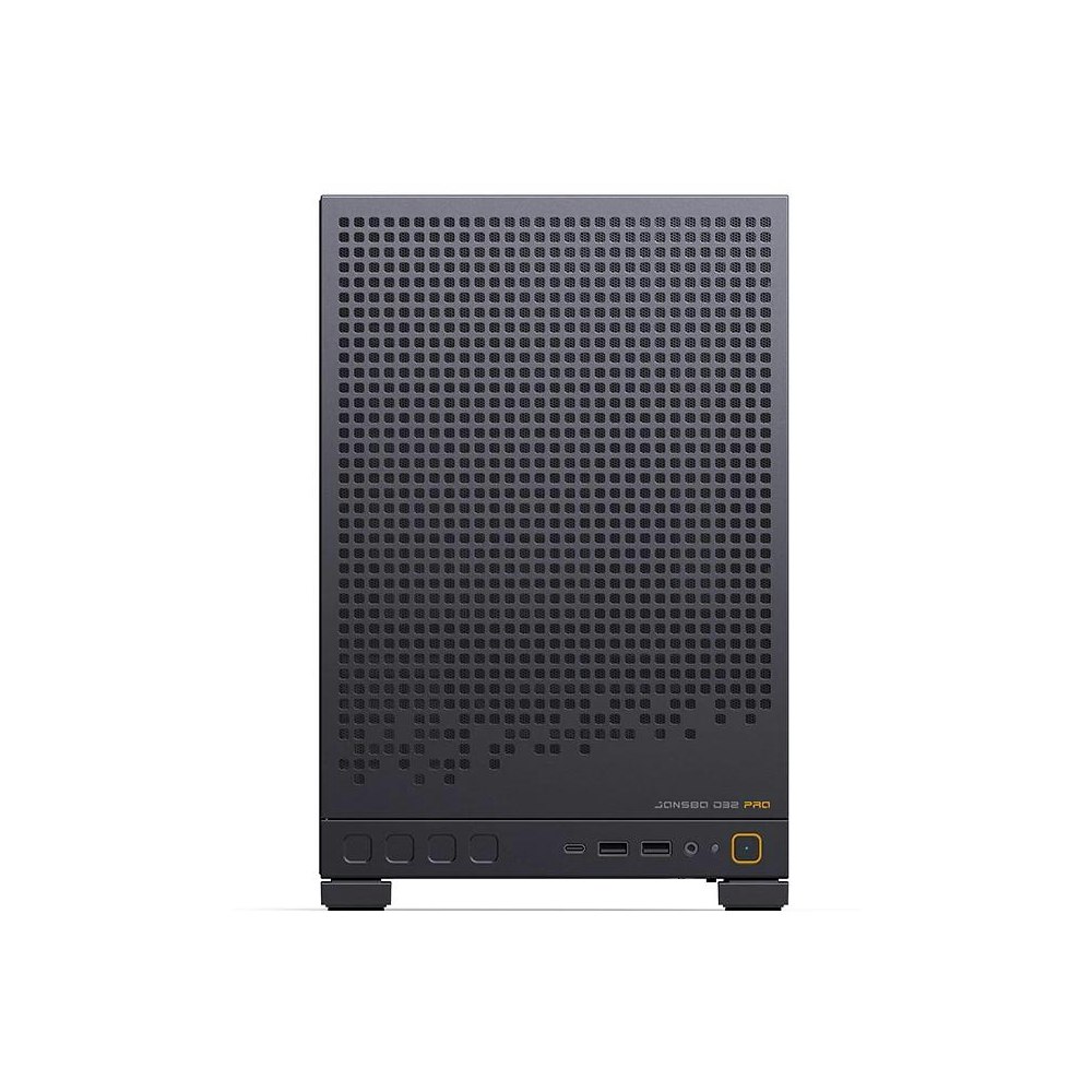 A large main feature product image of Jonsbo D32 PRO Glass 24L Compact mATX Case (Black)
