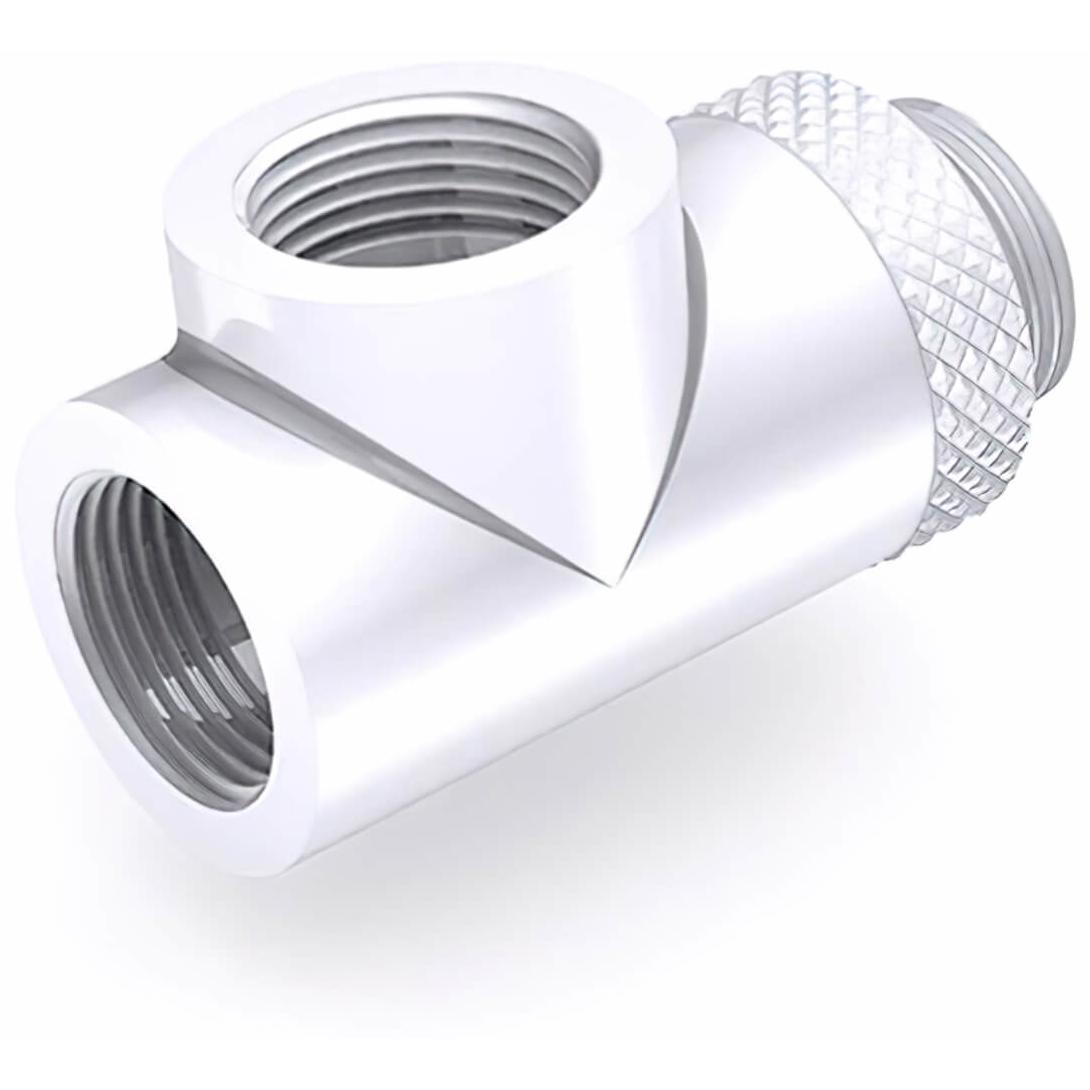 A large main feature product image of Bykski G1/4" 3-Way T Fitting (White)