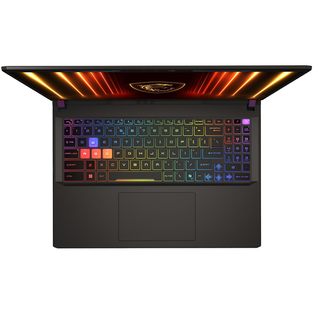 A large main feature product image of MSI Vector 16 HX AI (A2XW) - 16" 240Hz, Ultra 7 255HX, RTX 5070 Ti, 32GB/1TB, Win 11 Gaming Notebook