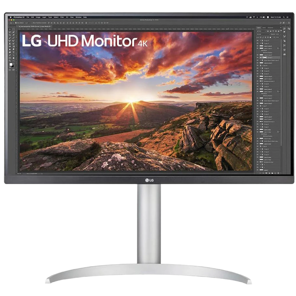 A large main feature product image of LG UltraFine 27UP850K-W - 27" 4K 2160p 60Hz IPS Professional Monitor