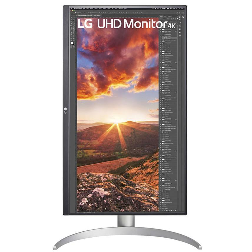 A large main feature product image of LG UltraFine 27UP850K-W - 27" 4K 2160p 60Hz IPS Professional Monitor