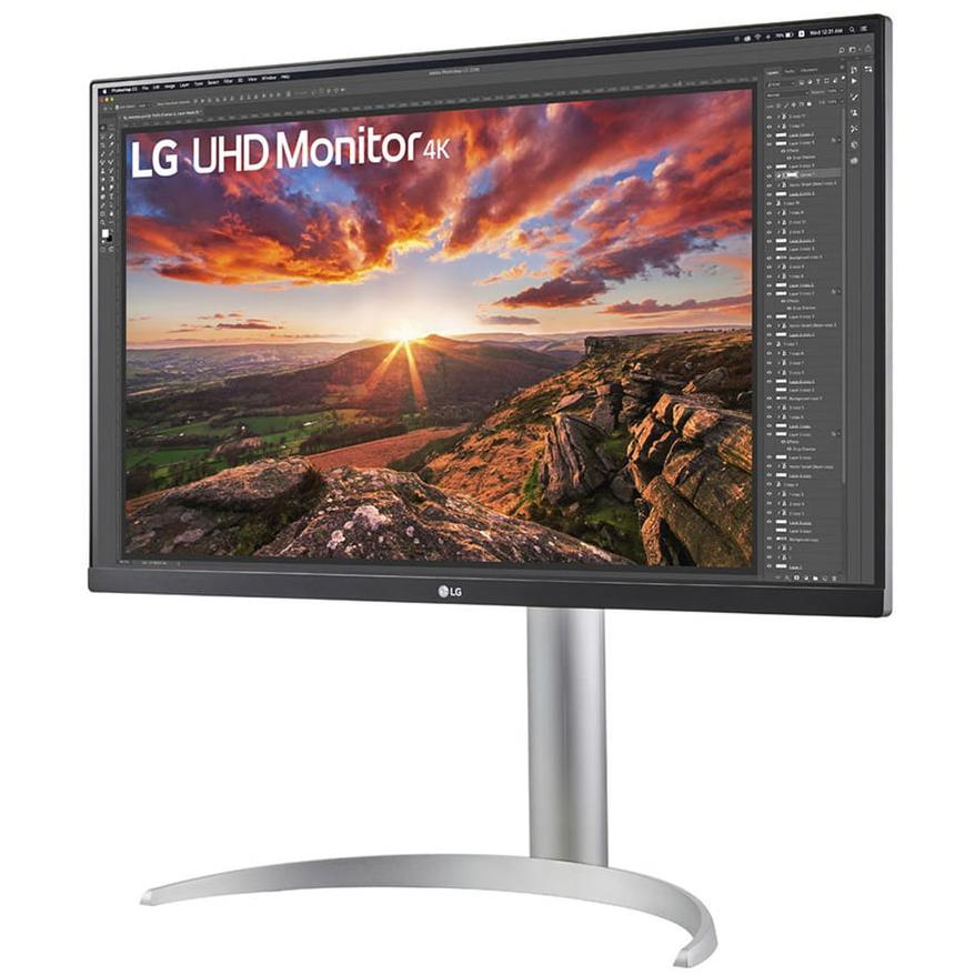 A large main feature product image of LG UltraFine 27UP850K-W - 27" 4K 2160p 60Hz IPS Professional Monitor