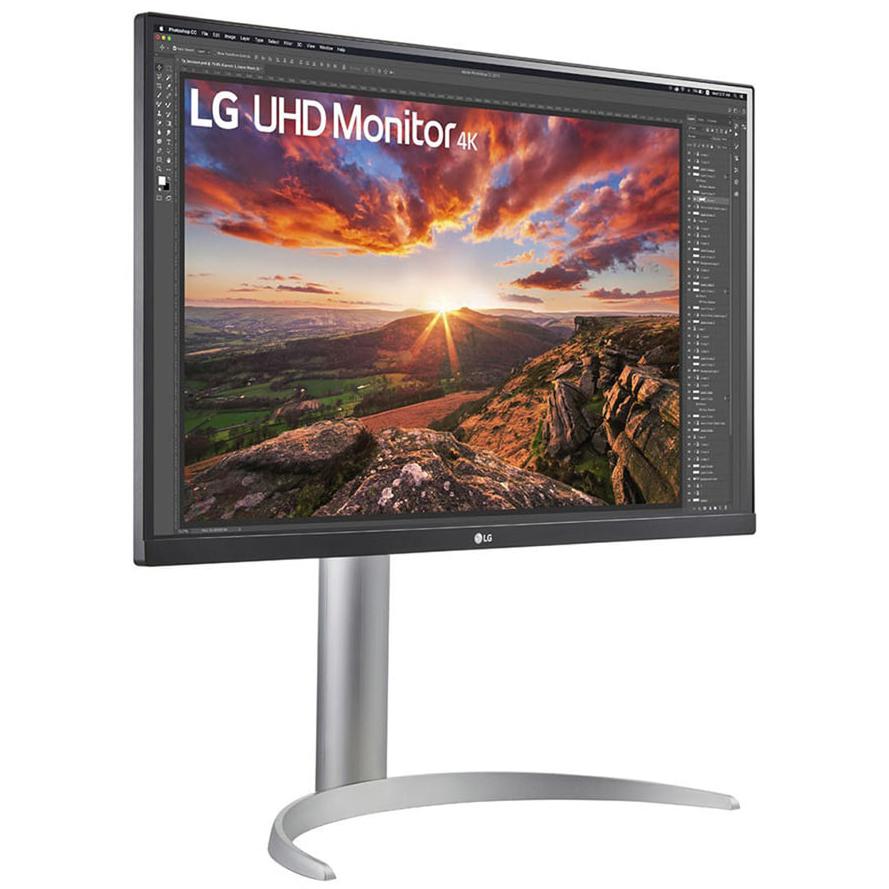A large main feature product image of LG UltraFine 27UP850K-W - 27" 4K 2160p 60Hz IPS Professional Monitor
