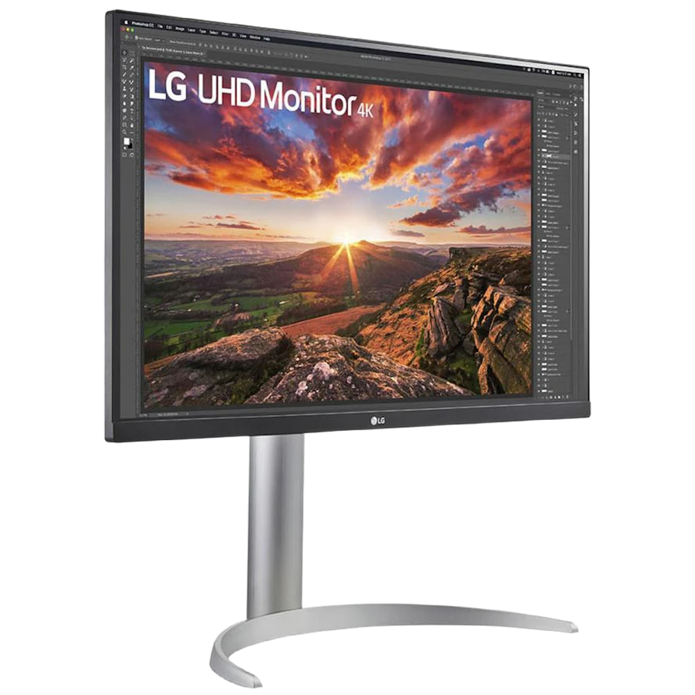 A large main feature product image of LG UltraFine 27UP850K-W - 27" 4K 2160p 60Hz IPS Professional Monitor
