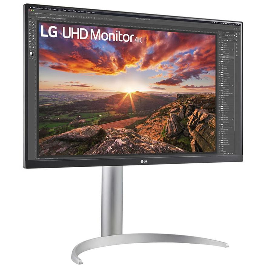 A large main feature product image of LG UltraFine 27UP850K-W - 27" 4K 2160p 60Hz IPS Professional Monitor
