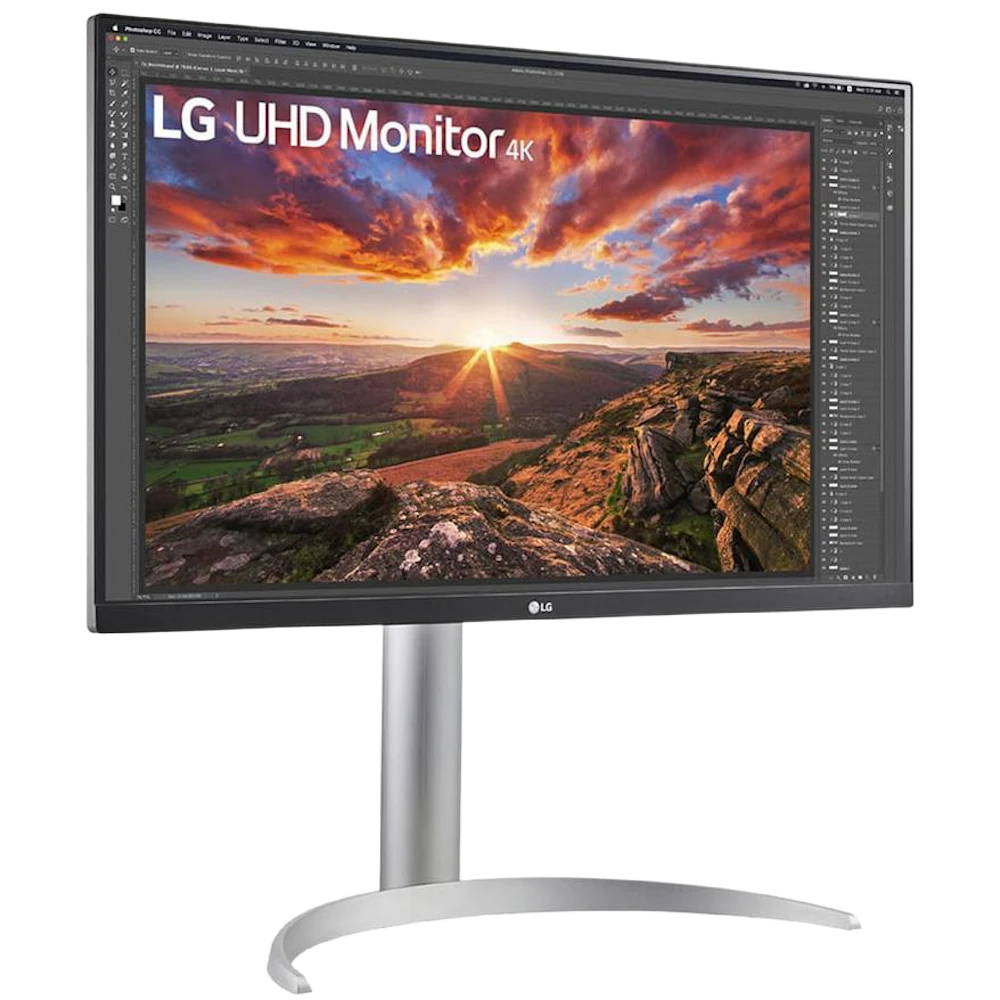 A large main feature product image of LG UltraFine 27UP850K-W - 27" 4K 2160p 60Hz IPS Professional Monitor