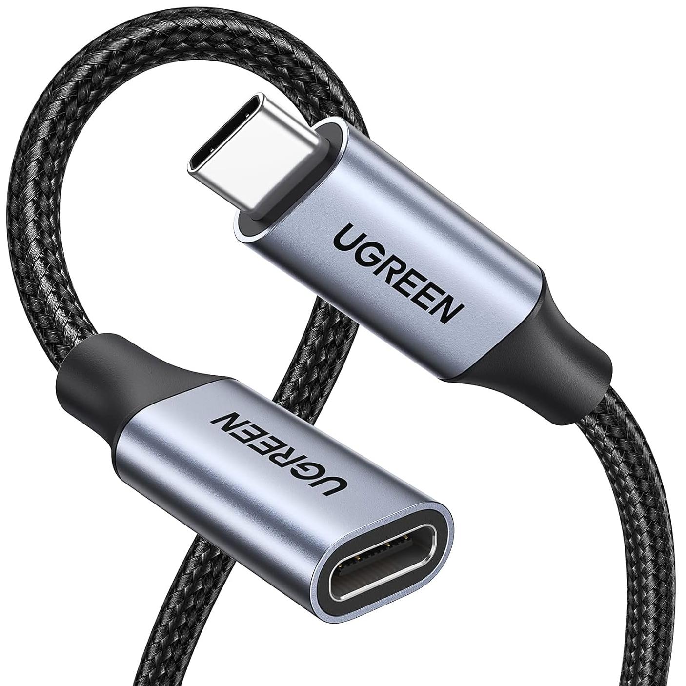 A large main feature product image of UGREEN USB 3.2 Gen 2 Type-C Extension Cable (1m)