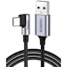 A product image of UGREEN USB 2.0 Type-A to Type-C 90 Degree Braided Cable (1m)
